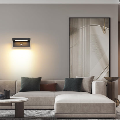 LED Wandleuchte Aussen/Innen 22W Bewegungsmelder Warmweiss – Schwarz