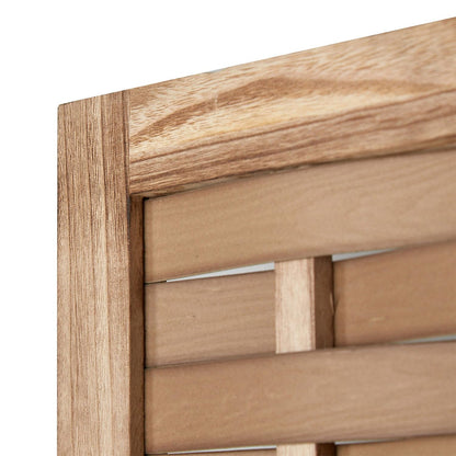 Homestyle4u Paravent Holz Rattan Optik 3-teilig Hellbraun