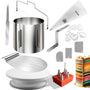 4smile Torten-Zubehör-Set 24-teilig mit Tortenring und Spritzbeutel
