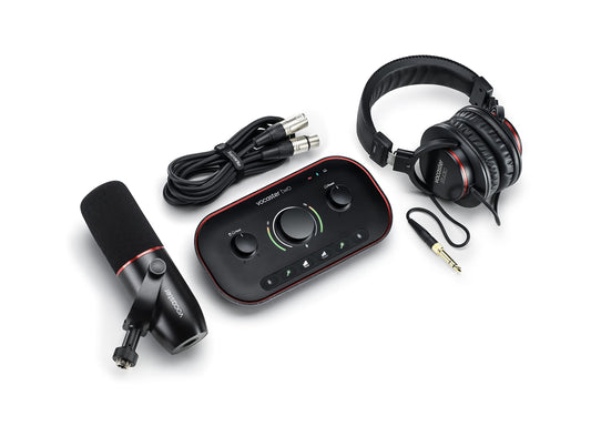 Focusrite Vocaster Two Studio Podcast Audio-Interface Set