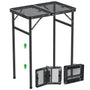 GARLLEN Grilltisch klappbar, Campingtisch 60 x 40 cm, höhenverstellbar, Aluminiumgestell, Mesh-Tischplatte