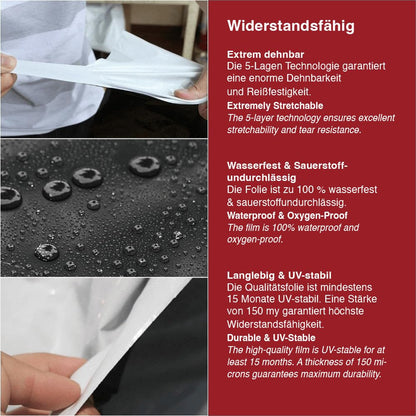 Folienkönig Silofolie Abdeckplane - 6x10m Schwarz/Weiss