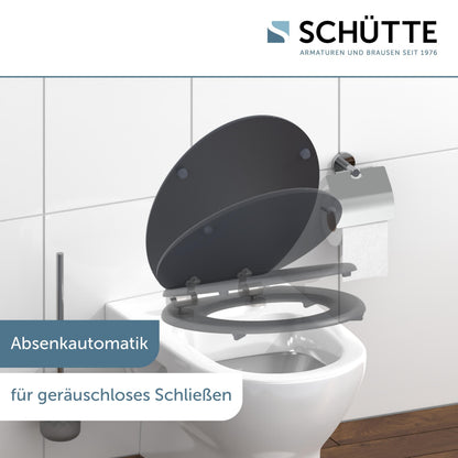 Schütte WC-Sitz Spirit mit Absenkautomatik, MDF Holzkern, Anthrazit