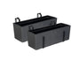 Kreher Balkonkasten 2er-Set mit Wasserspeicher in Anthrazit, Rattan-Optik, Stahlhalterung