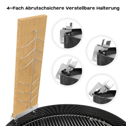onlyfire Flammlachsbrett 2er Set aus Zedernholz, Edelstahl-Halterung