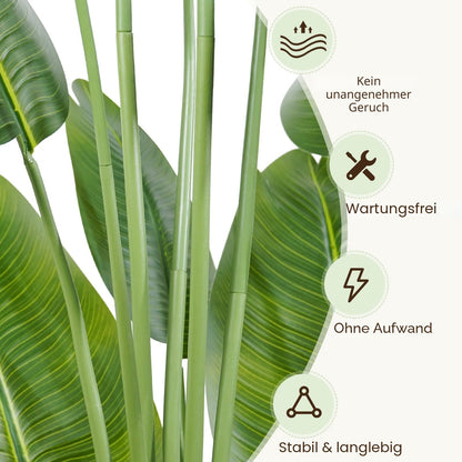 Keeplush Künstliche Paradiesvogel-Pflanze 150 cm im Topf