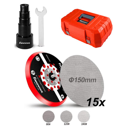 FANZWORK EZ150A Bürstenloser Exzenterschleifer 150mm mit Koffer