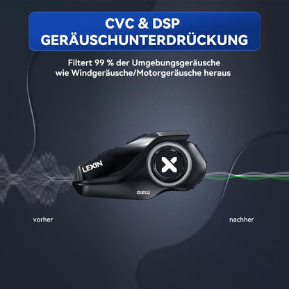 LEXIN G2P Motorrad Bluetooth Headset Helm Kommunikationssystem