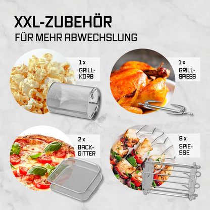 GOURMETmaxx Heissluftfritteuse 12 L Airfryer Minibackofen