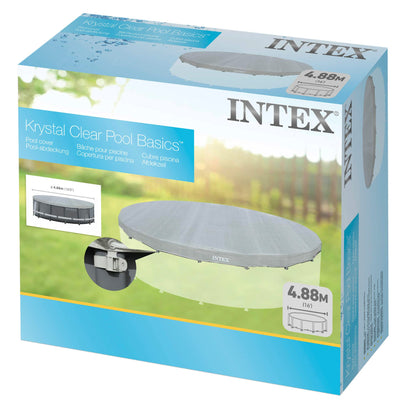 Intex Deluxe Poolabdeckplane Ø 488 cm - Grau für Ultra Frame