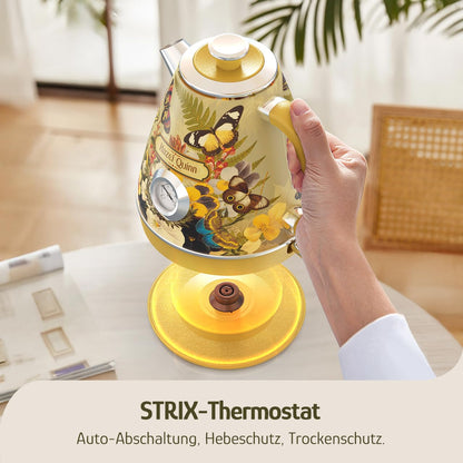 Hazel Quinn Retro Vintage Design Wasserkocher - Geblümt