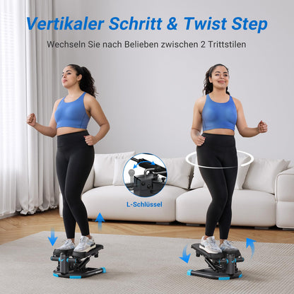 MERACH Mini Stepper Twist & Swing - mit Widerstandsbändern