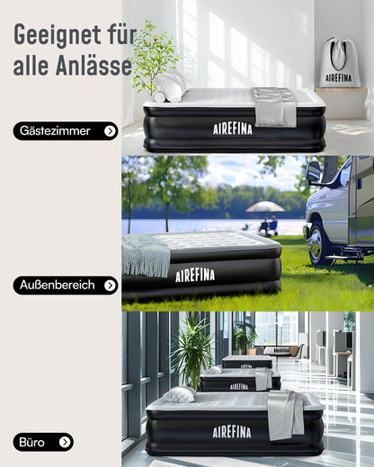 Airefina Luftbett 2 Pers. – Selbstaufblasend mit Pumpe 203x152