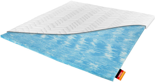 Meos® Gel-Schaum Topper, weiß, 180x200cm. Der Gel-Schaum optimiert den Liegekomfort und bietet druckentlastende Unterstützung.