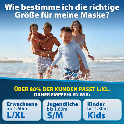 KAIMANA Schnorchelmaske K004 – Vollgesichtsmaske, CO2-sicher