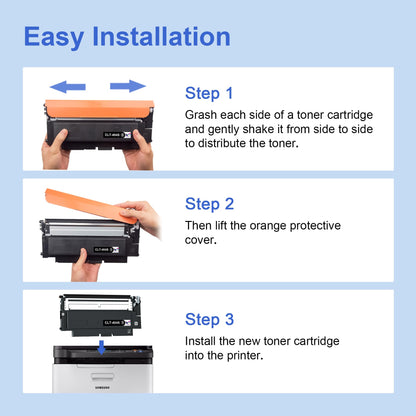 ONLYU Tonerkartuschen kompatibel mit Samsung CLT-404S, 4er-Pack