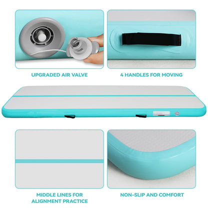 Airtrack Tumblingmatte Aufblasbar 2M x 10cm – inkl. Luftpumpe