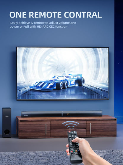 MEREDO 2.1 Abnehmbar Gaming Soundbar - TV PC Subwoofer 80cm