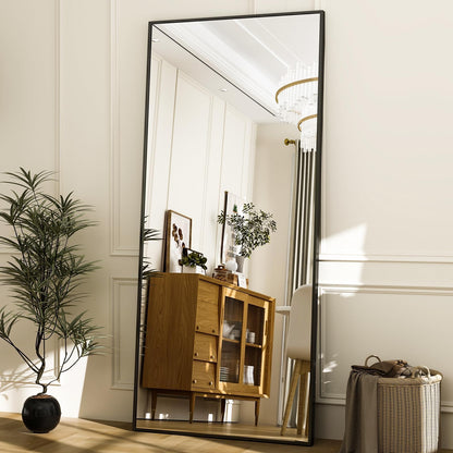 Koonmi 171x76cm Standspiegel – Aluminiumrahmen Schwarz