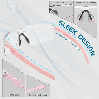 SCVCN S86 Photochromatische Fahrradbrille selbsttönend UV400