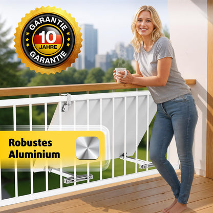 Avoltik Balkonkraftwerk Halterung für eckige Geländer, Aluminium