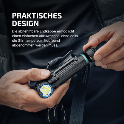 OLIGHT Perun 3 LED Stirnlampe, 3000 Lumen, wiederaufladbar, schwarz