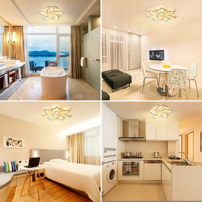 Moderne LED Deckenleuchte – Dimmbar, Farbwechsel, 10 Köpfe Ø85cm