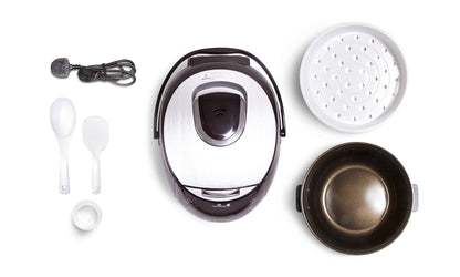 Yum Asia Sakura Reiskocher Keramikschale - Schwarz/Silber