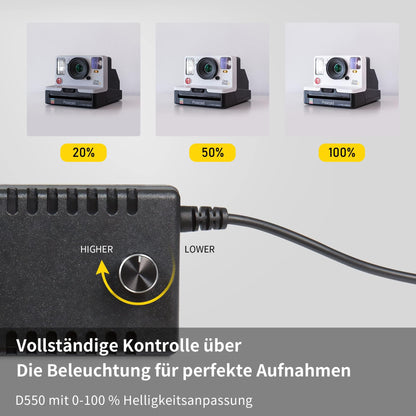 RALENO 50x50 cm Fotobox – LED Fotostudio Set inkl. 6 Hintergründe