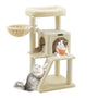 Feandrea Kratzbaum PCT51M, 96 cm, Katzenbaum mit Hängematte, beige