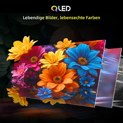 CHIQ 32 Zoll QLED FHD HDR10 Fernseher - Google TV, Schwarz