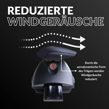 Owen Dachträger 3.0 Pro - Schwarz 120cm für geschlossene Reling