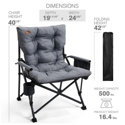 EVER ADVANCED Faltbarer Campingstuhl - XL 230kg Belastbar