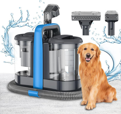 Tdyon 503AC Polsterreiniger & Teppichreiniger Waschsauger, Blau – tragbares Reinigungsgerät mit Schlauch und Bürste