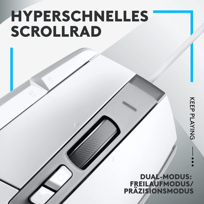 Logitech G502 X Gaming Maus - Kabelgebunden, Weiss