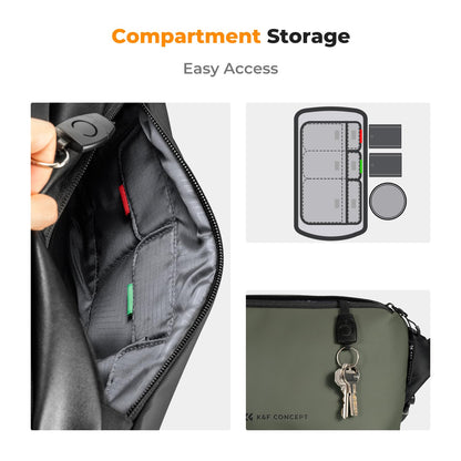 K&F CONCEPT Kamera-Schultertasche 7L wasserdicht für Canon Nikon Sony