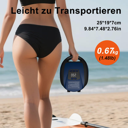 Furein WS-828 Elektrische SUP-Pumpe 20 PSI mit Auto-Off, Dark Blue