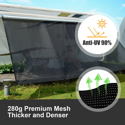 Dulepax View Blocker Wohnmobil Markisen Sichtschutz Vorderwand 2.2x4.35