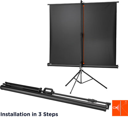 celexon Economy Stativ-Beamerleinwand 70" Schwarz manuell