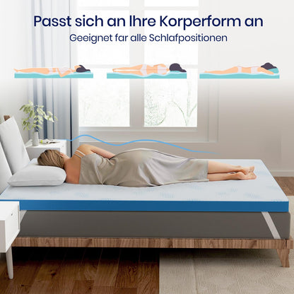 BedStory Harter Gel Kaltschaum Topper H3/H4 - 180x200 cm