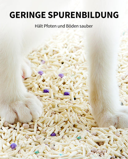 PETKIT 5 in 1 Katzenstreu Tofu-Bentonit mit Aktivkohle, 3 x 2,4 kg