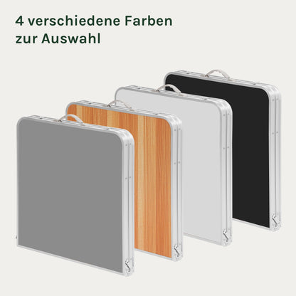 WOLTU Campingtisch Klapptisch 120 x 60 cm, höhenverstellbar, Grau