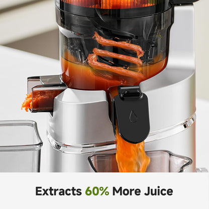 AMZCHEF Automatischer Slow Juicer 145mm Öffnung - Silber