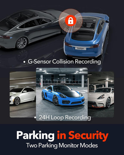 REDTIGER F7N 4K Dashcam Front/Rear mit 64GB Karte