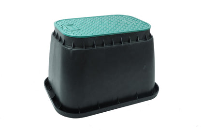 Wacredo Ventilbox Standard 12 Zoll Ventilkasten rechteckig mit Deckel aus Polypropylen für bis zu 6 Magnetventile