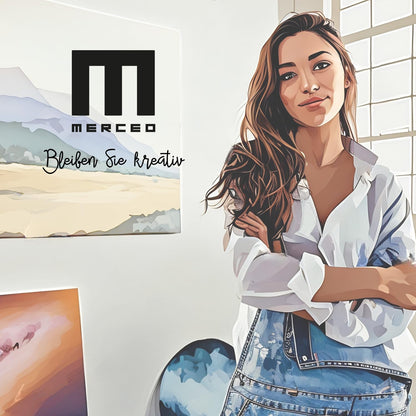 M MERCEO Leinwand 80x120 cm, 2er-Set Keilrahmen, Baumwolle 280g/m²