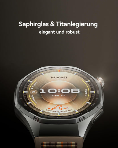 HUAWEI Watch GT 6 Pro Smartwatch mit GPS und EKG, 46 mm, Schwarz