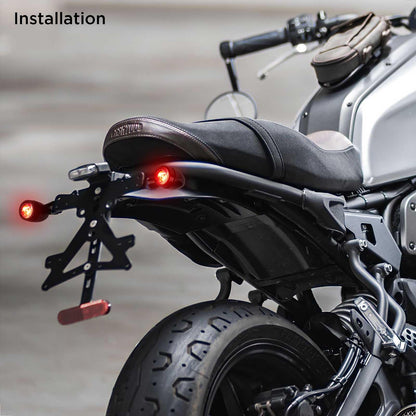 evermotor 3in1 Mini LED Motorradblinker mit Rücklicht und Bremslicht