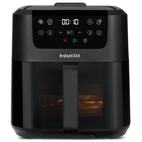 Instant Pot Vortex Compact Heissluftfritteuse 5 l Schwarz. Würfelförmige Fritteuse für Heissluft-Frittieren, Braten, Backen.