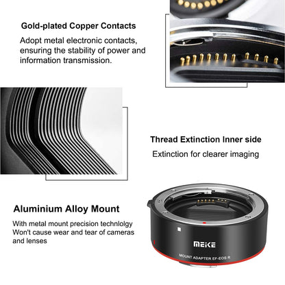 Meike Metall-Objektivadapter EF-EOSR AF für Canon EF/EF-S auf EOS R